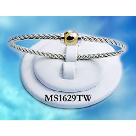 MS1629TWS Single Ball Beach Bracelet with Twisted Wire